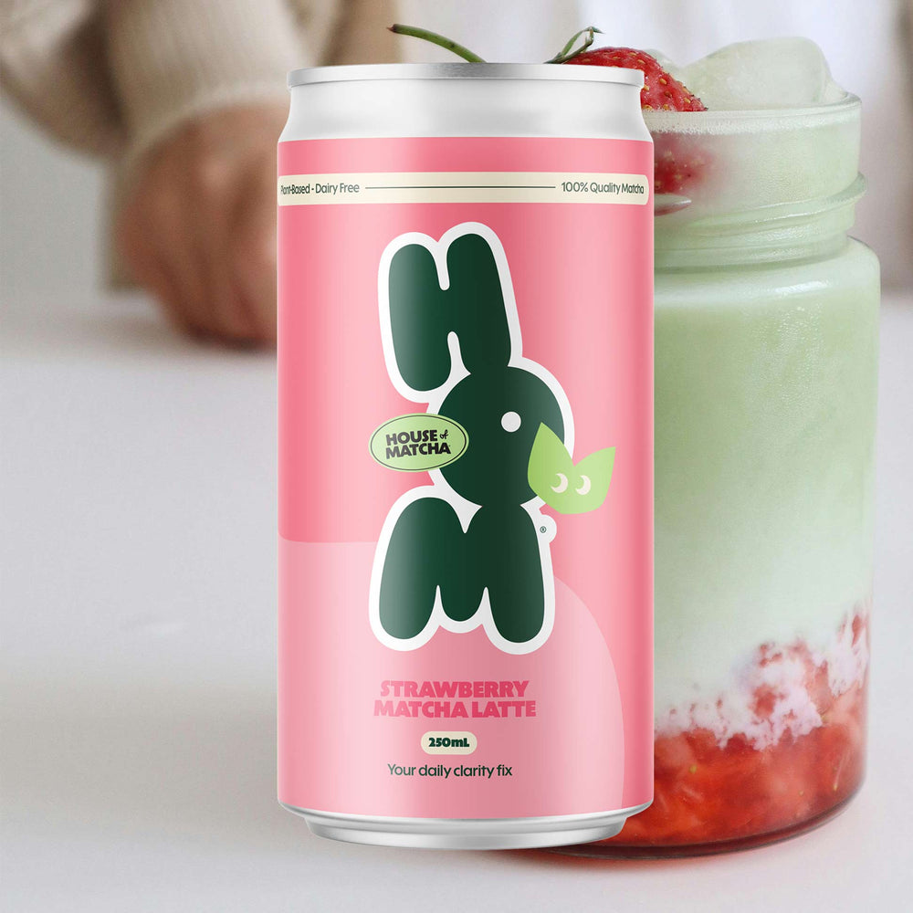 Strawberry Oat Matcha Latte